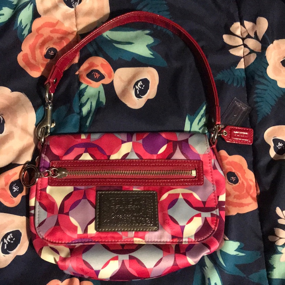 Coach poppy kaleidoscope small purse